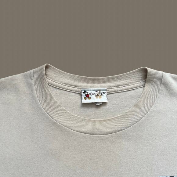 Walt Disney World VTG Mickey Tan SS Mens Tee Size XL GUC - Picture 6 of 7